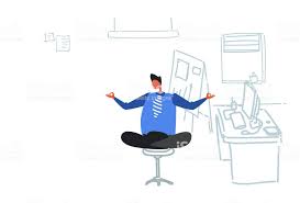 Businessman Sitting Yoga Lotus Pose Relaxing Meditation Concept Lotus Pose Business Man Lotus Yoga