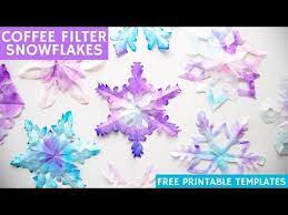 Pin By Mindy Sloop On Ot Coffee Filters Snowflakes Snowflake Template Diy Coffee Filter Snowflakes
