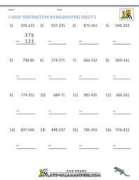 Here is an overview of the sheets available Three Digit Subtraction Without Regrouping Worksheets