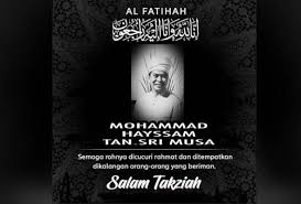 Kenyataan dikeluarkan pejabat musa mengesahkan pemergian mohammed hayssam musa, 34, yang juga adik kepada ahli parlimen sipitang yamani hafez musa. Zbwjkdw4qrrabm