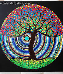 Man Da La Mandala Rock Art Stone Art Dot Art Painting