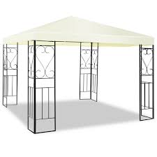 This rosedale canopy frame made using metal is a modern bed frame that gives the room a personalized and attractive look. 10 X 10 Ft Outdoor Steel Frame Gazebo Shelter With Waterproof Polyester Canopy Fastfurnishings Com