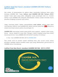 Soal uambn bahasa arab mts 2018 dan kunci jawabannya guru ilmu sosial. Pdf