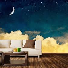 Peter Pan Could Fly Right Off Into This Night Sky Wall Mural Wall Mural Decals Removable Wall Murals Cool Walls