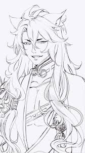 Pin By Dominique Lair On Kogitsunemaru Anime Fox Boy Touken Ranbu Sketches