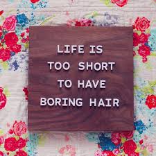 Hair quotes for hair stylists and anyone who love hairs. Hair Quote Life Is Too Short To Have Boring Hair Brown Haired Bliss Hair Quotes Boring Hair Curly Hair Quotes