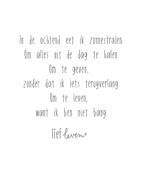 Lief Leven In De Ochtend Eet Ik Zonnestralen Wenskaart Andrs Concept Store