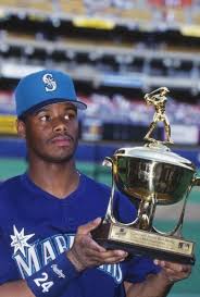 Griffey Holds His Trophy After Winning The Home Run Derby At The 1994 All Star Game At Three Rivers Stadium In Pitts Ken Griffey Jr Ken Griffey Seattle Sports