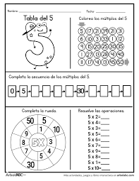 Operaciones De La Tabla Del 5 Arbol Abc Tabla De Multiplicar Para Imprimir Ejercicios Tablas De Multiplicar Tabla Del 5