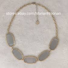 Kendra Scott Valencia Necklace In Slate Cats Eye Gold With Gift Box Ebay Necklace Gold Beaded Necklace