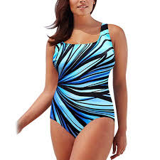 Womens Plus Size Padded One Piece Swimsuit Bathing Suit Monokini Swimwear Printed Bikini Beach