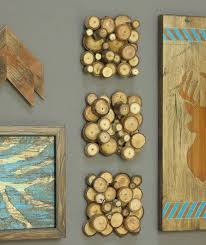 Modern Rustic Wood Slice Wall Art Set Of Three Tree Branch Etsy Wood Slice Crafts Wood Slice Art Wood Slices