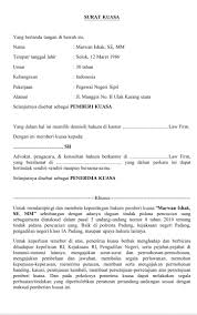 Dan pemberi kuasa atas nama. Surat Kuasa Khusus Pidana Pelapor