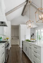 Industrial production workshop roof steel beam. Remodeled White Kitchen With Vaulted Ceiling Beams Home Bunch Interior Design Ideas