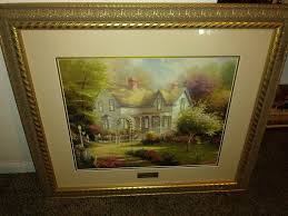 Thomas Kinkade Home Is Where The Heart Is Ii Library Edition Home Interiors In 2020 Thomas Kinkade House Interior Vintage Floral Print