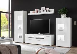 Günstige wohnwände zollfrei online bestellen » moderne anbauwand für ihr wohnzimmer ✓inkl. Wohnwand Corado 256cm Weiss Hochglanz Anbauwand Wohnzimmer Modern Vitrine Wohnwande Wohnzimmer Feldmann Wohnen Gmbh Online Shop