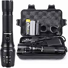 Rechargeable Tactical Flashlight High Lumens Led 18650 5000mah Battery Charger Usb Cable Gift Box Included L2 Waterproof Big Torch Portable Adjustable Aluminum Flash Light For Emergency Camping Hiking Amazon Com