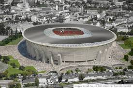 The stadium's construction started in 2017 and was finished before the end of 2019. Budapest Xiv Ker Puskas Arena Kepek Adatok Stadionok Magyarfutball Hu