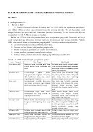 Tes epps (edwards personal preference schedule) a.saya merasa bahwa dalam banyak hal saya kalah dibandingkan orang lain. Doc Tes Kepribadian Epps Sibron Malisi Academia Edu