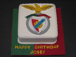 Football cakes happy birthday cakes cake decorating food and drink party ideas desserts birthday cakes for men cakes for boys kid cakes. Go Benfica Go Cakecentral Com