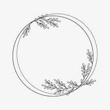 Circle Floral Frame With Decorative Leaves Element Design Art Black Png Transparent Clipart Image And Psd File For Free Download Circle Drawing Floral Border Design Wreath Drawing