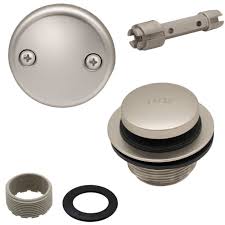 It is unfortunate when your tub drain corrodes or clogs with unexpected things. Bennington Toe Touch Tub Drain Replacement Bathtub With Overflow Cover Assembly In Satin Nickel Removal Tool Greydock Com