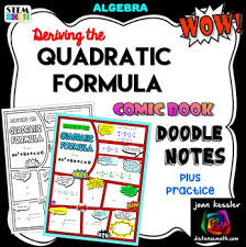 Deriving The Quadratic Formula Fun Notes Practice For Distance Learning Pack Quadratics Quadratic Formula Doodle Notes