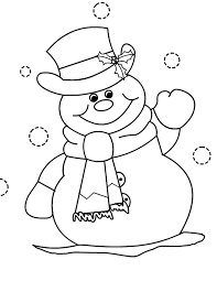 Muñeco De Nieve Para Colorear Navidad