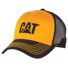 Caterpillar Cat Blue Yellow Twill Mesh Snapback Cap Hats For Men Mesh Cap Country Hats
