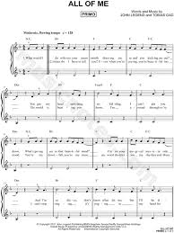 Music notes for individual part,lead sheet,score,sheet music single,solo part sheet music by john legend : John Legend All Of Me Sheet Music In F Major Download Print Sku Mn0160151