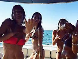Sexy vid of model bumping and grinding with bikini-clad pals on super-yacht  is massive hit - Daily Star