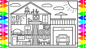 Retailer sites can be inspiring with their room vignettes, and paint company sites can also. How To Draw A House Step By Step House Drawing Design House Coloring Pages For Kids Youtube