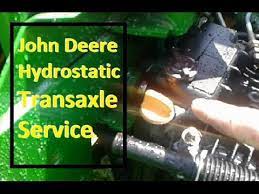 Do not use type f automatic transmission fluid or any other type oil. How To Service A John Deere Hydrostatic Transaxle 345 335 355d Youtube