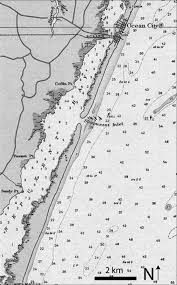 A 1925 Nos Nautical Chart Showing The Active Sinepuxent