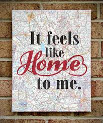 It Feels Like Home To Me Canvas Art On Sheet Music By Stoicdesign 37 00 Map Crafts