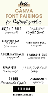 15 Best Canva Font Pairings For Pinterest Pins Bmsocialside Font Pairing Graphic Design Tips Canva Design