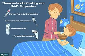 Slowly move the thermometer across the forehead toward the top of the baby's ear. Checking Your Child S Temperature For A Fever