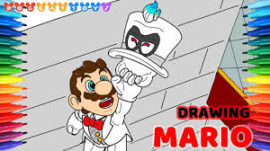 Super mario odyssey coloring pages printable. Drawing Super Mario Odyssey Mario 113 Drawing Coloring Pages For Kids Youtube
