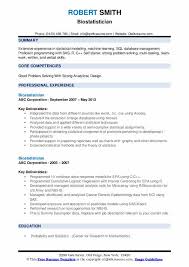 Nurse anesthesia students are educated for the full scope of practice. Biostatistician Resume Samples Qwikresume