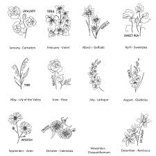 Personalised Embroidered Birth Flower T Shirt Birth Flower Tattoos Birth Flowers Flower Tattoo Sleeve