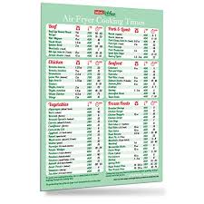 Fathers Day Gift Must Have Air Fryer Cookbook Accessories Green Cooking Times Magnet 76 Food Types Big Text Easy To Read Cheat Sheet Kitchen Cooking