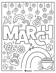 March activity sheets free printable. Free St Patrick S Day Coloring Page Variety