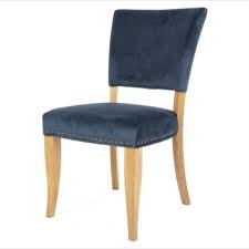 Indus Dark Blue Velvet Dining Chair Blue Velvet Dining Chairs Dining Chairs Chair