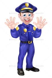 Cartoon Policeman Waving Cartoon Design Cartoon Cute Cartoon