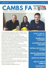 Football news, scores, results, fixtures and videos from the premier league, championship, european and world football from the bbc. Football Development Newsletter Cambridgeshire Fa
