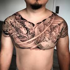 Phoenix Chest Piece In Progress Chronicink Tatsoul Envycartridges Wearproud Workproud Tattoosformen Borst Tatoeage Borst Tattoo Mannen Tatoeage Man