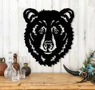 Amazon.com: Hokfirm Metal Bear Head Wall Decorations, Rustic ...