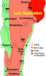 vt fall foliages progression in 5 maps