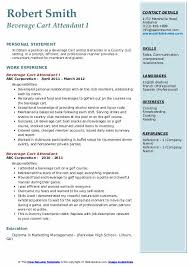 Cover letter for beverage cart attendant. Beverage Cart Attendant Resume Samples Qwikresume