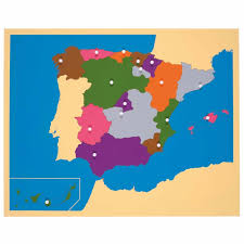 How to get to spain. Puzzle Map Spain Nienhuis Montessori